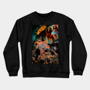 Spooky ghosts on brown pattern Crewneck Sweatshirt